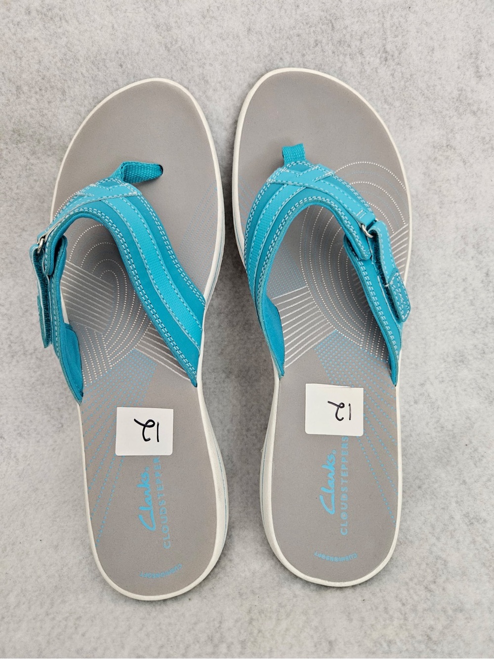 Clarks Women's Teal Strap Buckle Comfort Sandals size 12 - Picture 3 of 3
